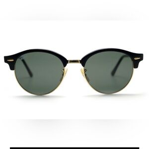 Ray-Ban Clubround Sunglasses in black & gold